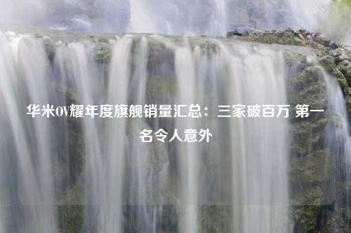 华米OV耀年度旗舰销量汇总：三家破百万 第一名令人意外