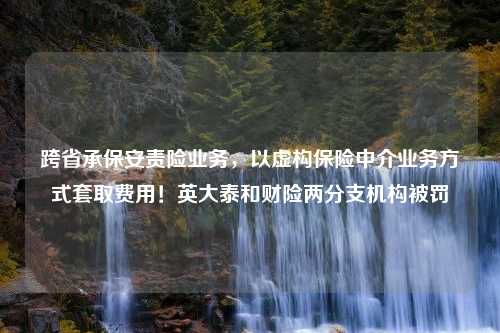 跨省承保安责险业务，以虚构保险中介业务方式套取费用！英大泰和财险两分支机构被罚