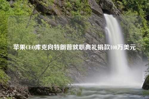 苹果CEO库克向特朗普就职典礼捐款100万美元