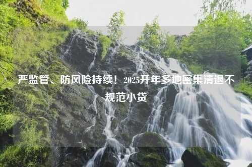 严监管、防风险持续！2025开年多地密集清退不规范小贷