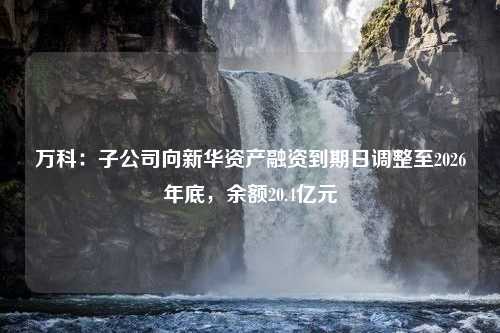 万科：子公司向新华资产融资到期日调整至2026年底，余额20.4亿元