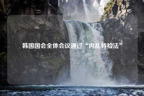 韩国国会全体会议通过“内乱特检法”