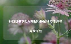 特朗普请求纽约州检方撤回针对他的财务欺诈案