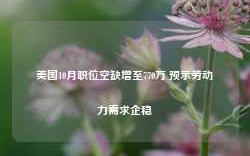 美国10月职位空缺增至770万 预示劳动力需求企稳