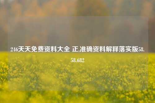 246天天免费资料大全 正,准确资料解释落实版58.58.682