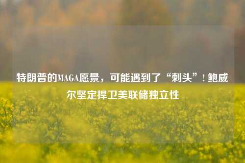 特朗普的MAGA愿景，可能遇到了“刺头”! 鲍威尔坚定捍卫美联储独立性