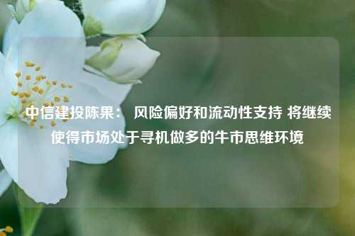 中信建投陈果： 风险偏好和流动性支持 将继续使得市场处于寻机做多的牛市思维环境