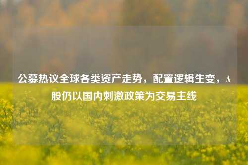 公募热议全球各类资产走势，配置逻辑生变，A股仍以国内刺激政策为交易主线