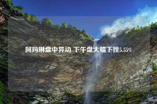 阿玛琳盘中异动 下午盘大幅下挫5.55%